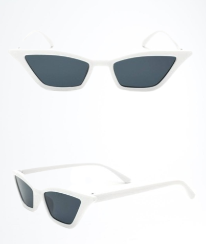 Γυαλιά ηλίου με λευκό τριγωνικό σκελετό