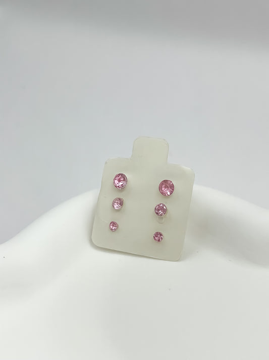 1 ζευγάρι καρφωτά σκουλαρίκια σε απαλό ροζ χρώμα