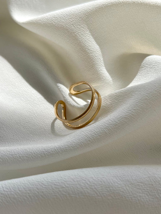 Χρυσό διπλό δαχτυλίδι