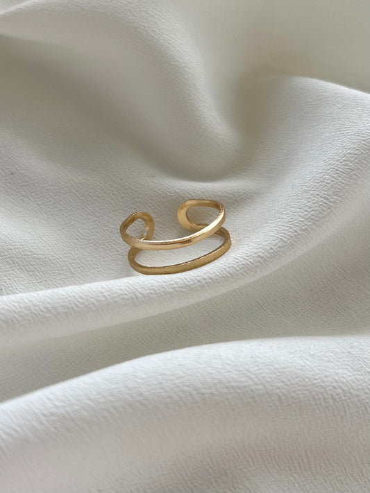 Χρυσό διπλό δαχτυλίδι