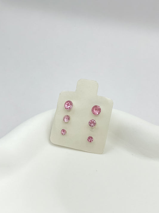 1 ζευγάρι καρφωτά σκουλαρίκια σε απαλό ροζ χρώμα
