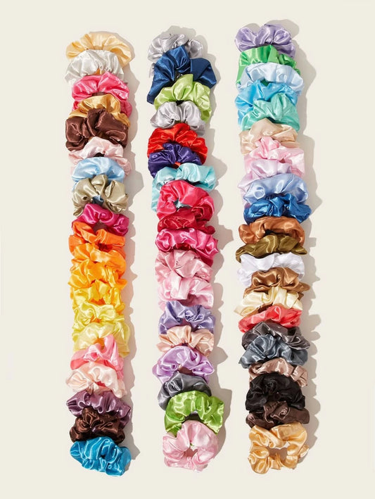 1 Σατέν Scrunchie σε διάφορα χρώματα