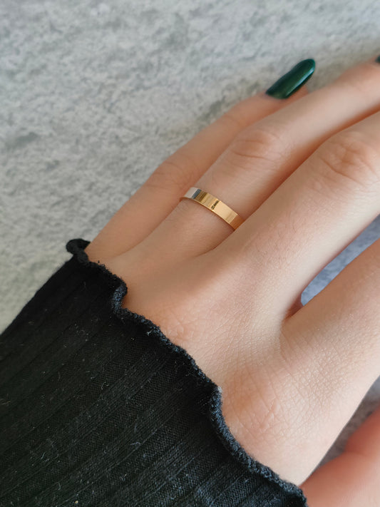 Γυναικείο χρυσό απλό δαχτυλίδι βέρα